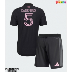 Inter Miami Casemiro #5 Dětské Venkovní dres komplet 2026-27 Krátký Rukáv (+ trenýrky)